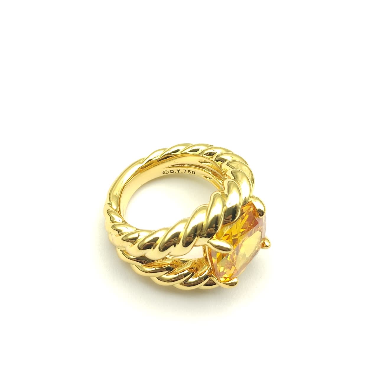 David Yurman Gold Citrine Ring